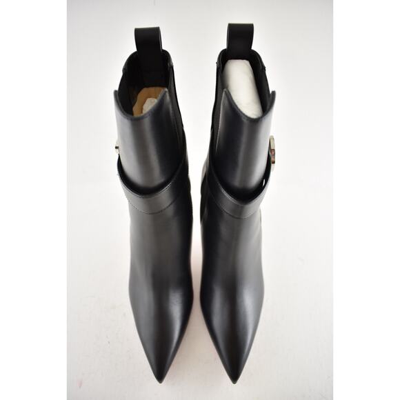 Christian Louboutin SO CL Chelsea Booty 85 Black Leather Ankle Heel Bootie 37.5 - Picture 10 of 14